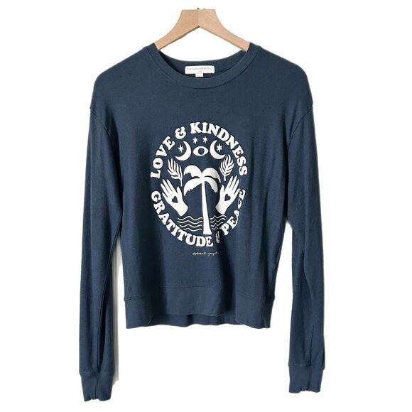 Spiritual Gangster Love & Kindness Gratitude & Peace Long Sleeve Top Size Large - Picture 1 of 5